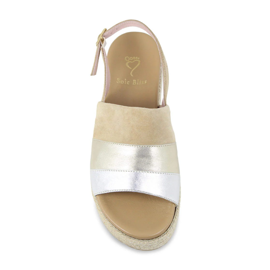 Bertie: Nude Suede & Metallic Leather - Image 3