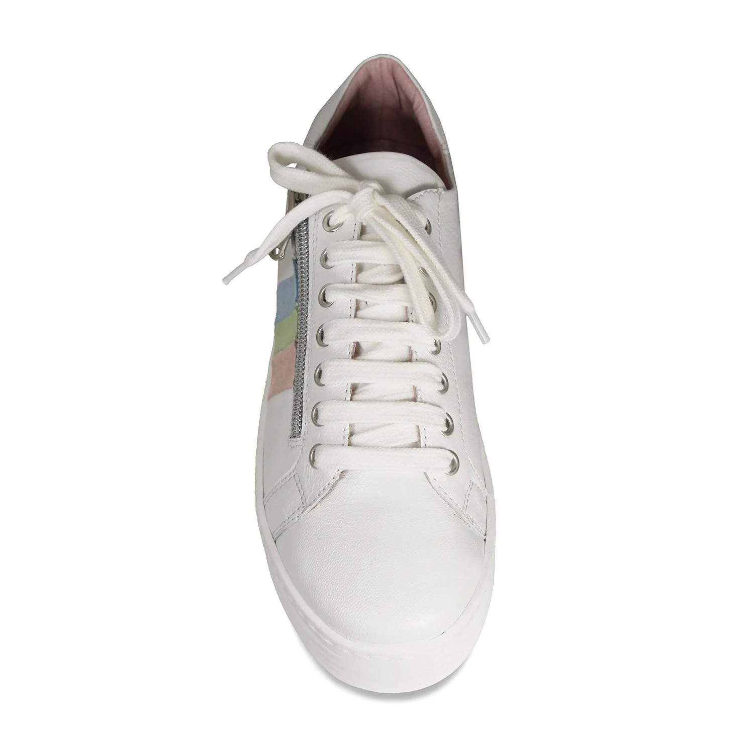 Hero-Stripe: White Leather & Multi Pastel - Image 6