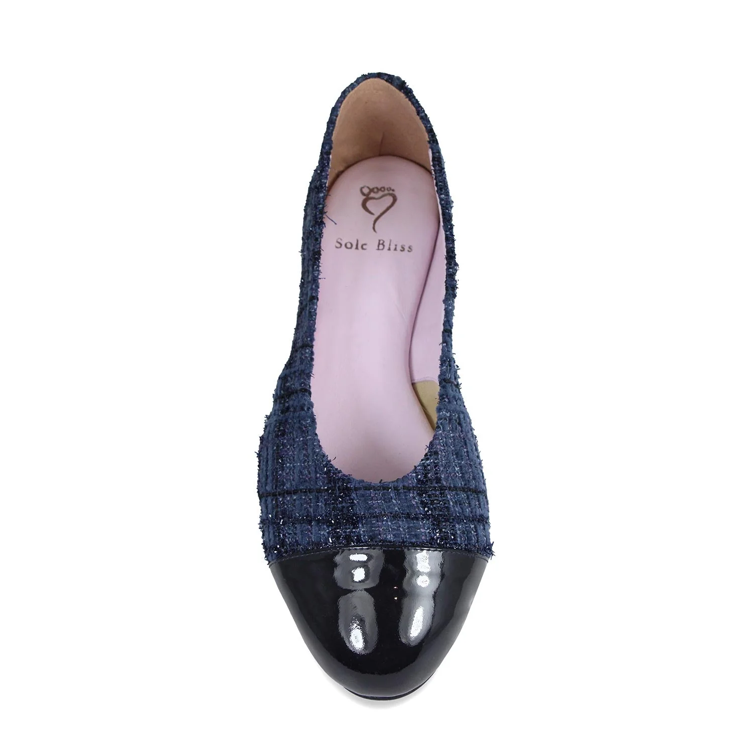 Luna: Navy Tweed & Patent - Image 3