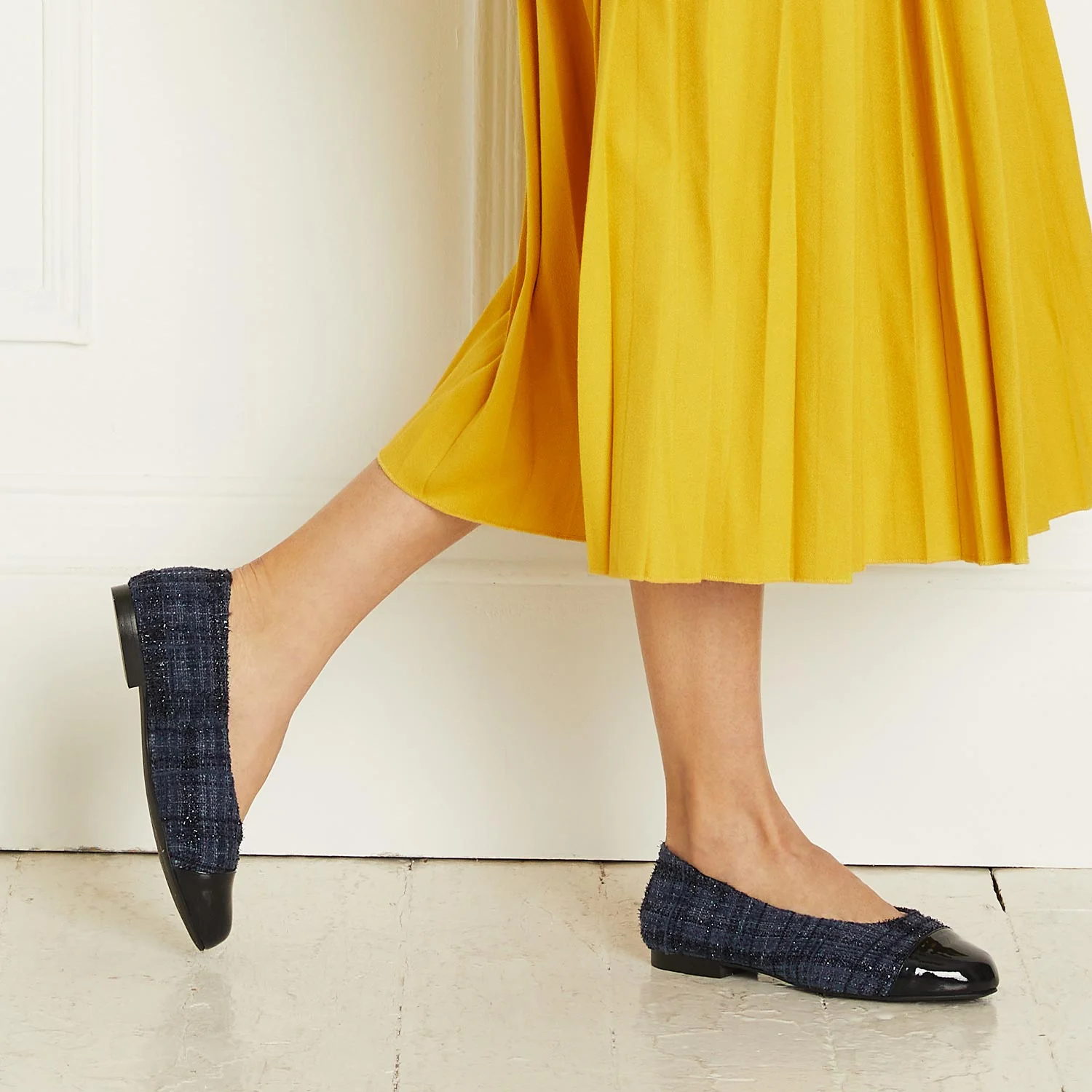 Luna: Navy Tweed & Patent - Image 4