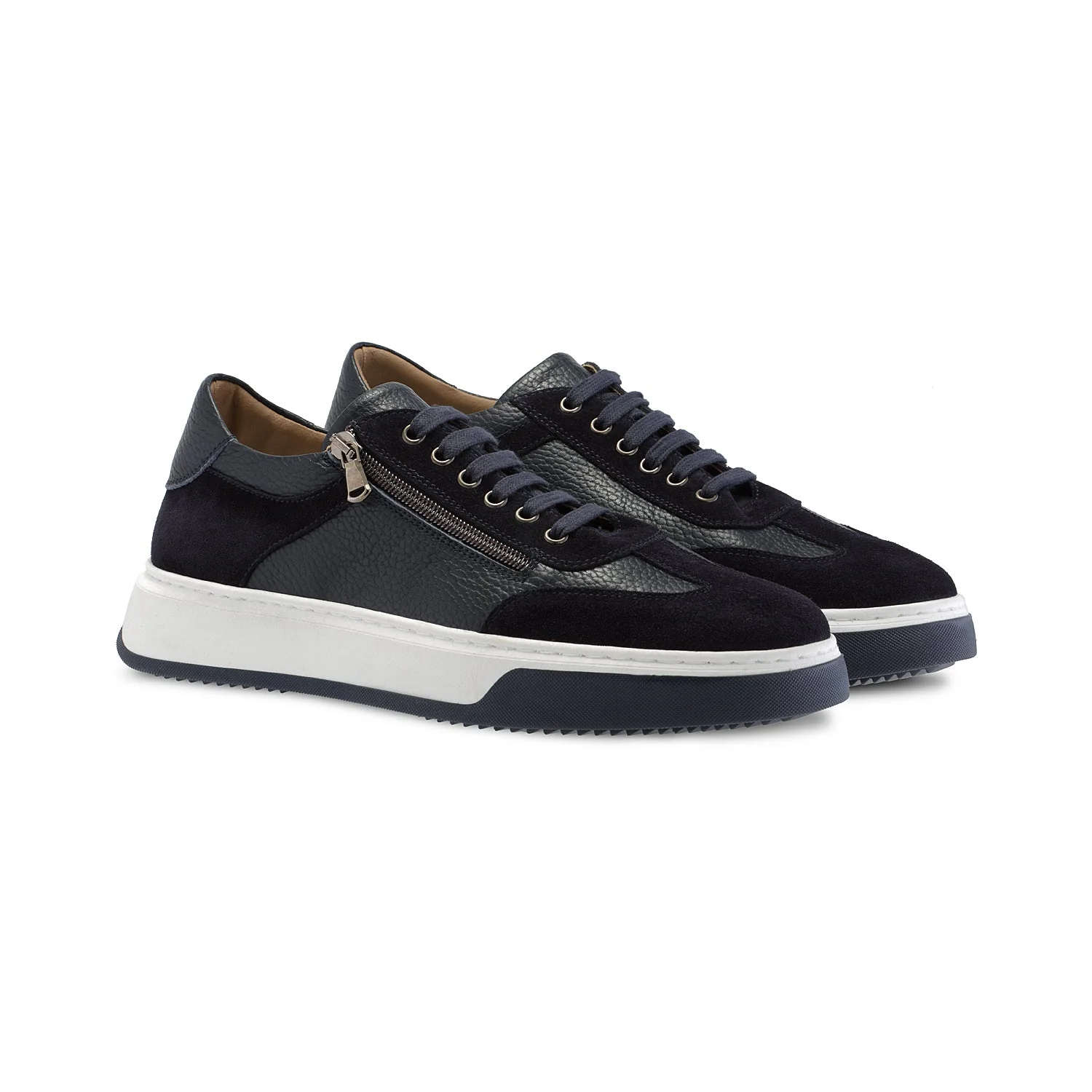 MEN'S Samson: Navy Leather & Suede - Image 5