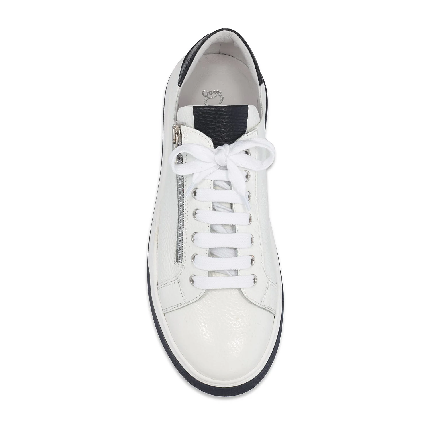 MEN'S Statement: White Leather & Navy - Image 3