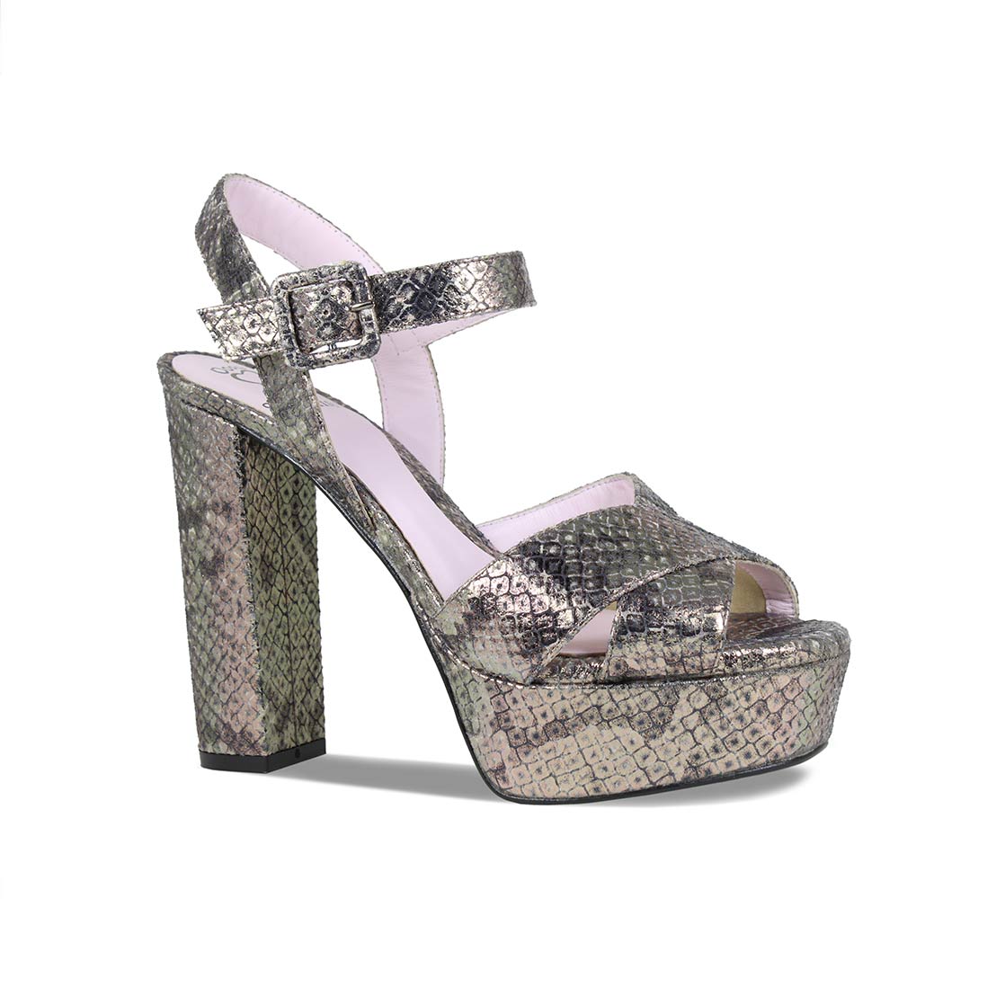 Remy: Metallic Snake Print Leather - Image 3