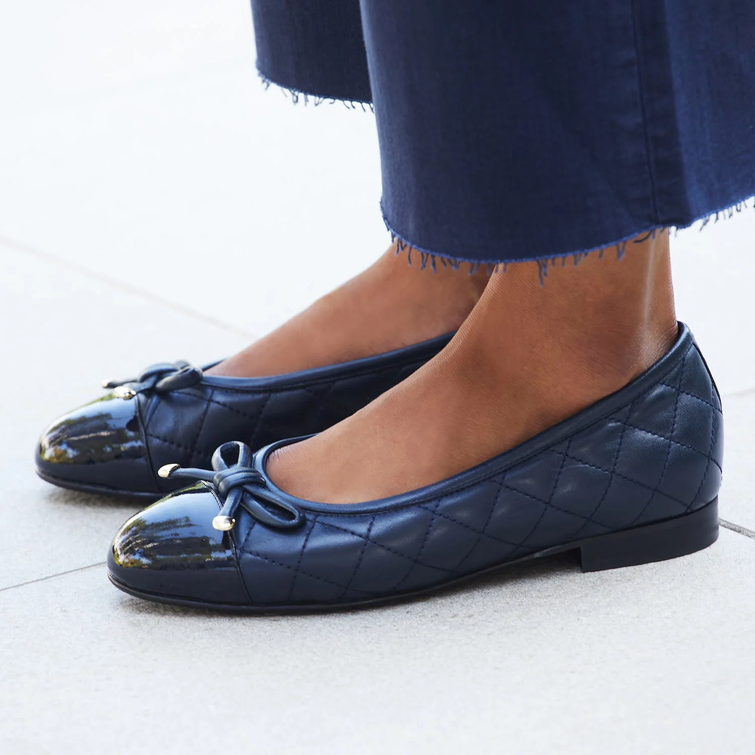 Royal: Navy Quilted Leather & Patent - Image 3