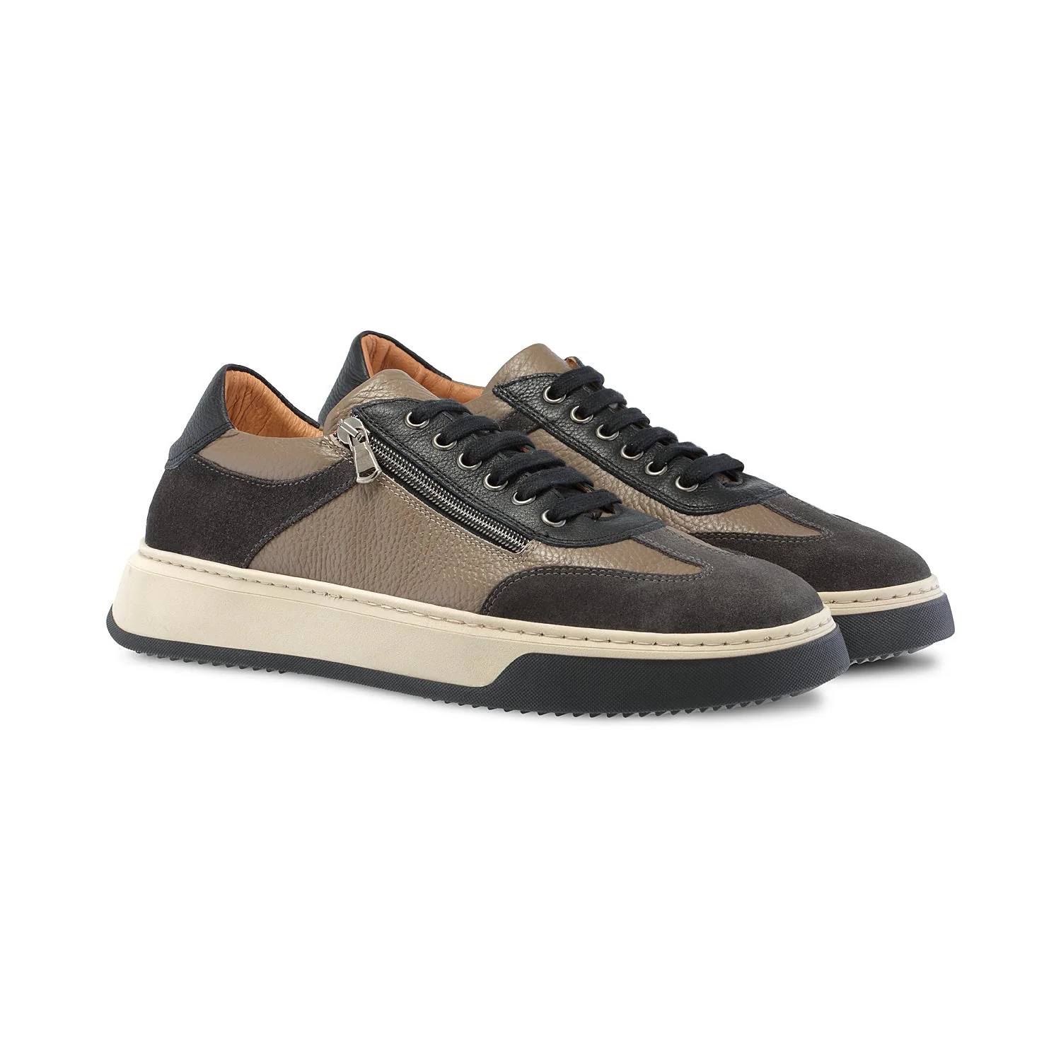 MEN'S Samson: Grey, Taupe & Black Leather - Image 4