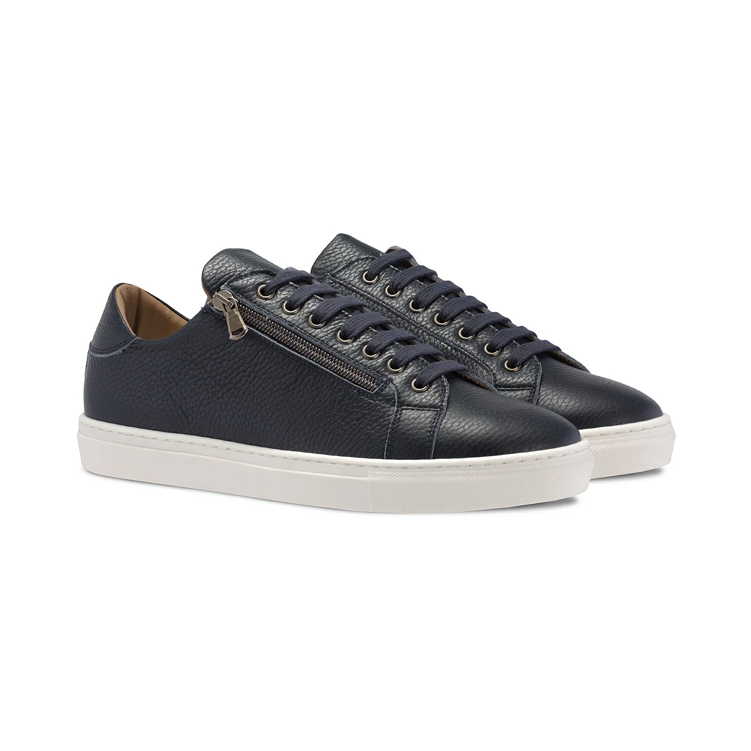 MEN'S Stride: Navy Leather - Image 3